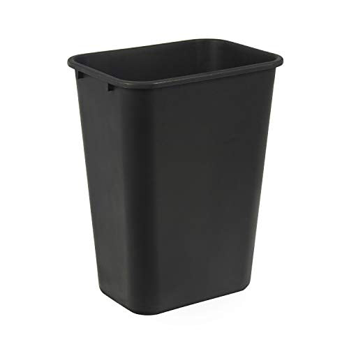 Modern Basics Rectangular Commercial Office Wastebasket, effortless to Clean, Space-Saving, 10 Essentials