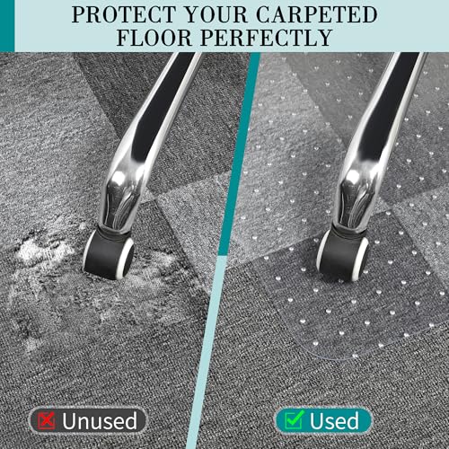 Classic Office Chair Mat for Carpets, Clear Computer Desk Kit